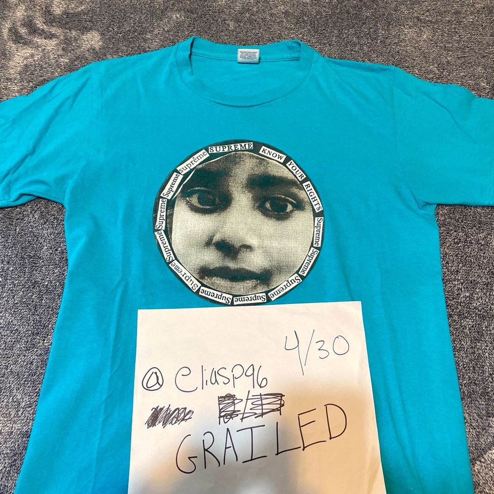 Supreme "know your rights” t shirt